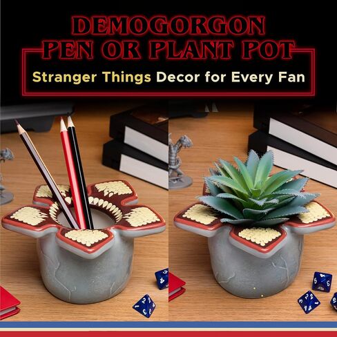 Paladone Stranger Things Demogorgon Ceramic Planter or Pen Holder, Officially Licensed Stranger Things Merchandise and Desk Décor in Saudi Arabia