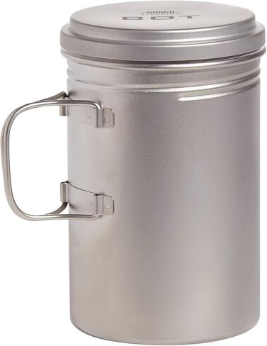 Vargo Titanium BOT XL |1.1L Camp Cooking Pot | Nests Standard Isobutane Fuel Canisters | Water-tight Lid | Weight: 5.5 oz (156g) in Kuwait