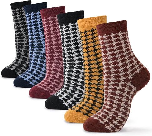 Women Winter Warm Socks Womens Thick Thermal Socks for Ladies Novelty Cozy Crew Socks 6 Pairs in Saudi Arabia