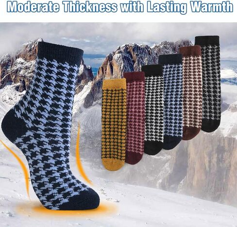 Women Winter Warm Socks Womens Thick Thermal Socks for Ladies Novelty Cozy Crew Socks 6 Pairs in Saudi Arabia
