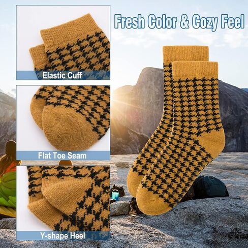 Women Winter Warm Socks Womens Thick Thermal Socks for Ladies Novelty Cozy Crew Socks 6 Pairs in Saudi Arabia