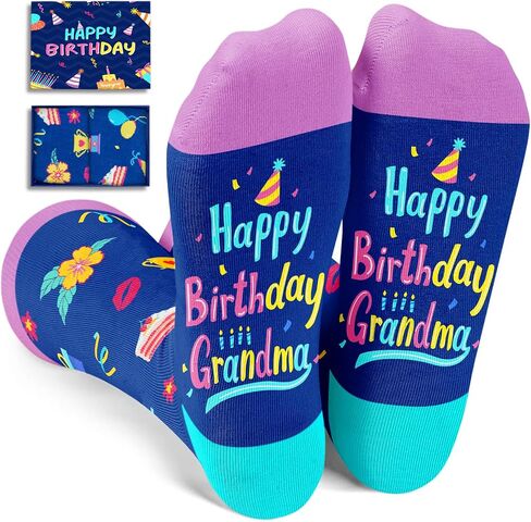 HAPPYPOP Birthday Socks for Women - Gifts for Niece Sister, Grandma Aunt Mom Socks in Kuwait