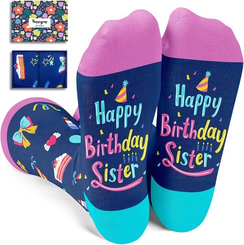 HAPPYPOP Birthday Socks for Women - Gifts for Niece Sister, Grandma Aunt Mom Socks in Kuwait
