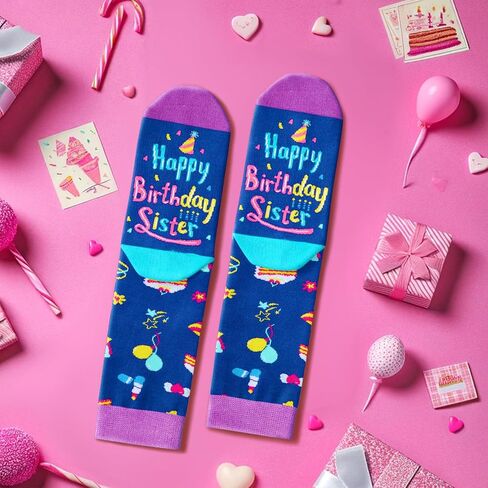 HAPPYPOP Birthday Socks for Women - Gifts for Niece Sister, Grandma Aunt Mom Socks in Kuwait