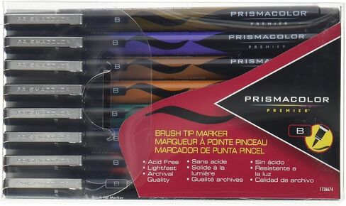 أقلام تحديد فنية برأس فرشاة توضيحية من Prismacolor 1736674، ألوان متنوعة، 8 قطع in Saudi Arabia