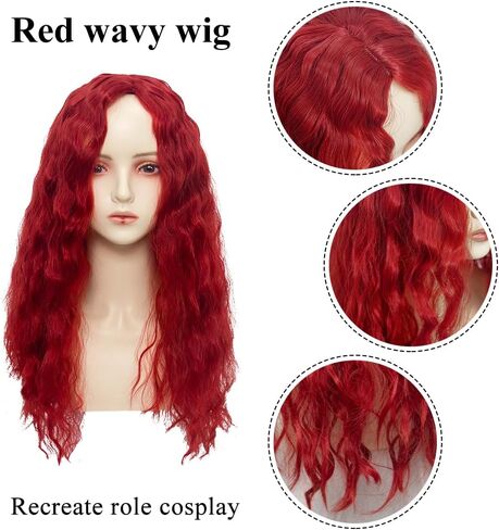 Girl Red Chrismas Costume for kid Rise Red Princess Costume Short Sleeves Jacket Top Flared Pants Wig 4pcs 3-10Y in Saudi Arabia