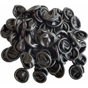 BUZZUFY ESD Anti-Static Black Latex Rubber Fingercots for Watchmakers Size L 100pcs
