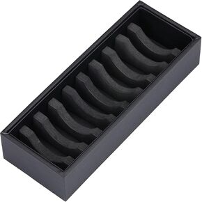 I-MART 10 Grooves Black Bangle Tray, Bangle Bracelet Organizer, Bangle Holder, Bangle Box, Cuff Bracelet Storage