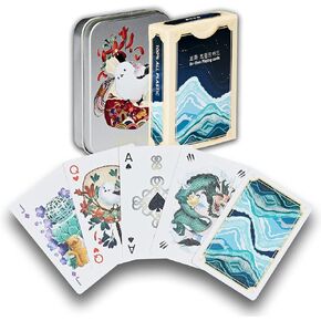 Bohwa Card, tichu Board Game + Card Case, 100% Waterproof Plastic Playing Cards, Poker Size, Quality Embossed Plastic Playing Cards, 1 Decks of Cards + 1 Card Case.