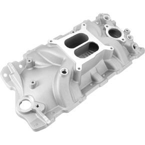 Dokili Aluminum Intake Manifold 2701 Dual Plane Compatible with 1955-1986 Ch.evy SBC Small Block 305 350 383 5500-RPM in Kuwait