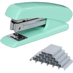 Stapler office stapler 2000 staples fashion simple portable for students teachers school office stationery set gift (Pink)
