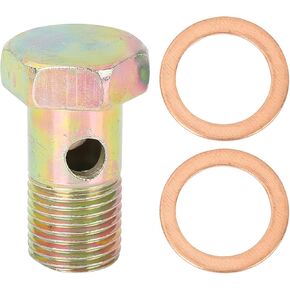 X AUTOHAUX M16x1.5mm Metric Thread Banjo Bolts Brake Fitting Adapter with 2pcs M16 Washers
