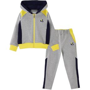 Boys and Toddler 2 Piece Full Zip up Hoodie Sweatshirts, Tracksuit Jacket Jogger Pants Set, Kids clothes (3-4Years)