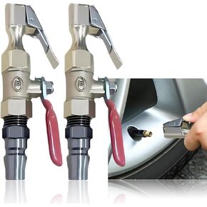 Air Blow Gun Nozzle for Tire Inflation Tire Inflator Chuck Air Nozzle Blow Gun Air Compressor Tire Inflator Attachment (2pcs)