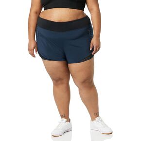 Core 10 Women's Standard-Fit Knit Waistband 2-in-1 Woven Running Short