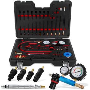 مجموعة اختبار ضغط وتسرب محرك البنزين والديزل من ABN - مجموعة أدوات قياس الضغط الشاملة لتشخيص مشكلات المحرك - تناسب معظم السيارات والشاحنات والدراجات النارية in Kuwait