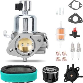 Carburetor with Fuel pump and Air filter Kit Compatible with Kohler KT725 KT730 KT735 KT740 KT745 Engine 7000 Series 22HP 23HP 24HP 25HP 26HP, Replaces 16-853-19S, 32-853-67S, 32-853-63S, 3285367S