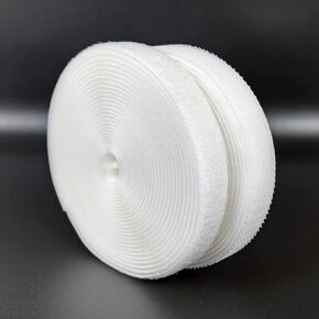 Matenf Sew On Hook and Loop Strips, 2 Inch Wide, Easy to Sew, Excellent Grip, Non Adhesive, Interlocking Tape, Hook & Loop Tape for Clothing Sewing Crafts and DIY Projects, 2'' x 6', White