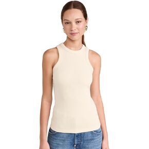 RECTO Women's Jacquard Logo Ribbed Tank Top
