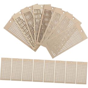 Operitacx 16pcs Cross Stitch Kits for Kids Embroidery Kit Kids Bookmark Bookmarks for Kids Bulk Wood Bookmark Cross Stitch Bookmark Blank Bookmarks Child Wooden Bookmark Hollow Out