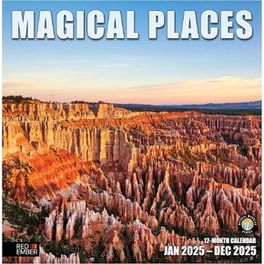 RED EMBER Untamed & Beautiful America 2025 Wall Calendar 12 Month | 12" x 24" Open | Thick & Sturdy Paper | Giftable | Calendar 2025