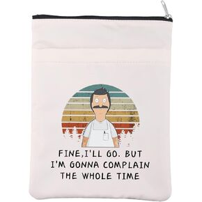 Bob’s TV Show Merchandise Book Sleeve Bob’s Belcher Inspired Book Cover Tina Cartoon Lovers Gift Burgers Fans Gift Waterproof Zipper Pouch (WholeTimeBS)