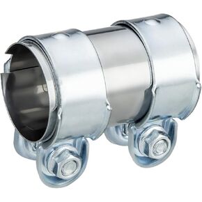 2.5 Inch Exhaust Clamp, Band Clamp，Butt Joint Bolts Band Flanges Clamp Stainless Steel for Pipe