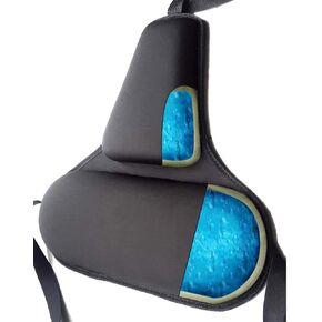 Tektrum Orthopedic Firm Gel Foam Back Support Lumbar Cushion for Home/Office Chair, Car Seat - Best for Back Pain, Sciatica, Tailbone Pain Relief, Improve Posture - Black (TD-GS1507-BLK)