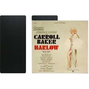 12" Record Divider Cards - Lesser Cut Slimline - Black, 30mil - 6" x 13 1/2" - #12NS13NBK30 (30)