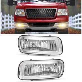 HECASA Fog Lights Compatible with 2004-2006 Ford F-150 F150 Replacement for 5L3Z15200A 5L3Z15201A FO2593209 FO2592209 Fog Lamp Clear Lens Driver & Passenger Side in Kuwait