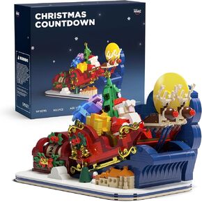 Nifeliz Christmas Countdown Building Set for Adults and Family, Christmas Decoration to Build Together, Holiday Collectible Gift for Home Décor and Office Décor (1022PCS, NF10295)