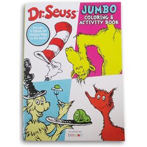 Dr. Seuss Coloring Activity Book - Cat in The Hat, Green Eggs and Ham, and More - 80 Pages