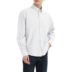 قمصان رجالي بأكمام طويلة وأزرار سفلية، قميص أكسفورد غير مطوي مع جيب in Kuwait