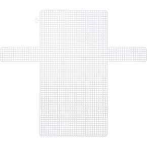 MECCANIXITY 4Pcs Plastic Mesh Canvas Sheet 4 Count 36 cm/ 14.2" for Crochet Bag Making Cross Blank Canvas for Embroidery Needlepoint, Bag, Knit Crochet Mesh, White