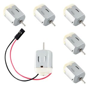6Pcs 3V DC Motor 130 Micro Motor Mini Electric Motor with Wire for DIY Model, Science Experiments