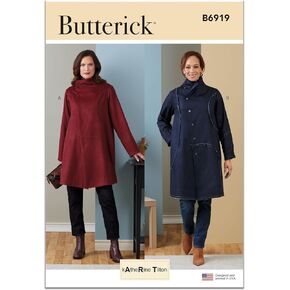 Butterick Misses' Coat Sewing Pattern Kit by Katherine Tilton, Design Code B6919, Sizes 16-18-20-22-24