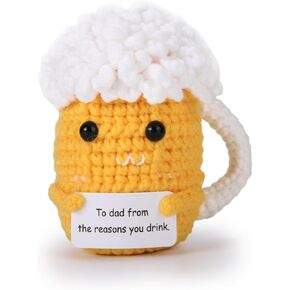 Drinker Gift for Men, Cute Crochet Potato Home Office Decor for Housewarming Gifts,Friendship Gifts,Christmas Stocking Stuffers, Dad Ideals Gifts (Beer)