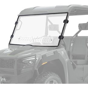 KEMIMOTO Front Full Windshield with Vents Scratch-Resistant Compatible with 2020-2023 Tracker 800SX Artic Cat Thick PC Full Front Windshield