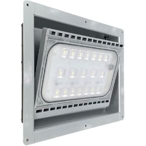 Cargo Race Trailer Toy Hauler Exterior Flush LED Flood Pit Light <2" Deep 110V AC (Black)