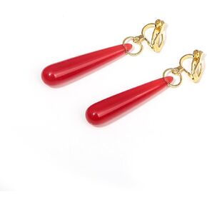 SONGCHANGJEWELRY Anime Frieren Teardrop Earrings Red Long Drop Dangle Earrings Women Costume Jewelry Merch for Frieren Cosplay