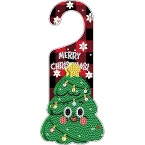 الماس اللوحة عيد الميلاد باب علامة قلادة مجموعات لتزيين الباب، عيد الميلاد الغزلان 5D كريستال أحجار الراين الماس الفن شنقا الباب حسب عدد مجموعات شنقا ديكور المنزل هدية in Kuwait