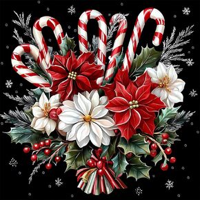 CEOVR Christmas Diamond Painting Kits for Adults, 5D Full Drill Christmas Candy Diamond Art Dots Gem Art, Adult DIY Crafts Kits Arts and Crafts, Wall Decor for Home Office 12x12in