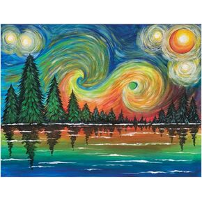 DOTOLOGIE Diamond Art, Diamond Painting Kits for Adults, Beach Sunset, 12" x 12"