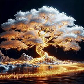 WSLWXSHM Diamond Painting Kits for Adults Tree of Life, Round Full Drill Diamond Art Kits, 5D DIY Paint with Diamonds Crafts for Home Wall Decoration Gifts 12×12Inch