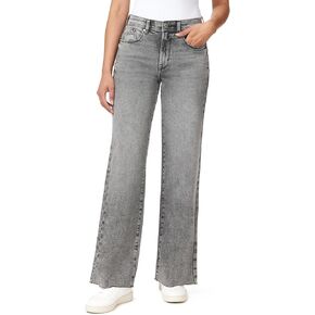 kensie Jeans for Women Kaya High-Rise Wide Leg Raw Hem 32-Inch Inseam, Size 0-14