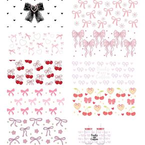 10PCS Mom Design Mama Craft Wrap Transfers Wildflower Waterproof Decal for 16oz Glass Cups, Ceramic Mug DIY Crafts,