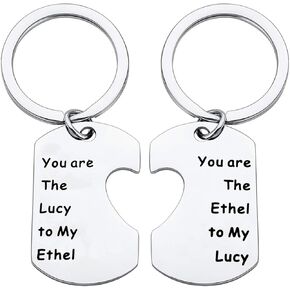 Lucy and Ethel Gift You Are The Ethel To My Lucy Keychain SET TV Show Fan Gift