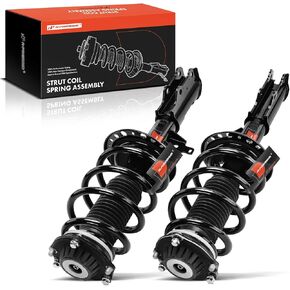 A-Premium Front Pair (2) Complete Strut and Coil Spring Assembly Compatible with Chevrolet Traverse & Buick Enclave, 2018 2019 2020 2021, Driver and Passenger Side, Replace# 18-920723, 18-920724