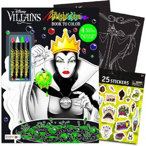 Disney Villains Coloring and Activity Book Set with Stickers