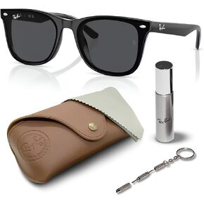 Ray-Ban RB4420 Square Shape Sunglasses for Men & Women With Eyewear Kit Bundle - Classic Sun Glasses - Premium UV Protection